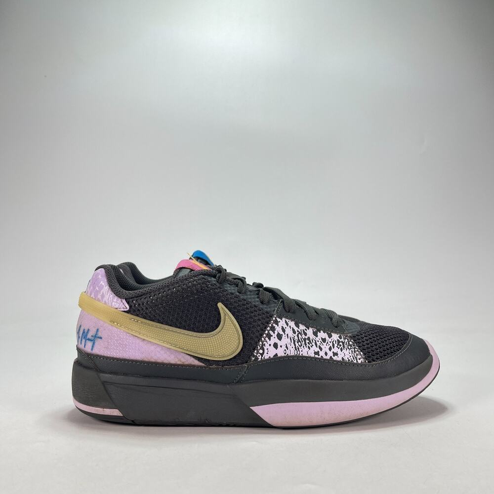 Nike Ja 1 Midnight Charcoal Pink Prime Basketball Shoes DX2294-002 Youth Size 7Y